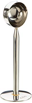 Cilio Espresso Stamp and Coffee Measure Spoon, Stainless Steel Silver