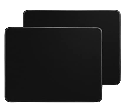 RIATECH 2 Pack Mouse Pad, Water Resistance Coating Natural Rubber Gaming Mouse Pad with Stitched Edges & Non-Slippery Rubber Base -(250 x 210 x 2mm) - Black Border