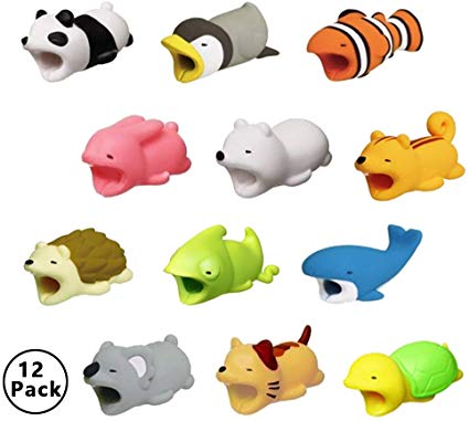 Animal Cable Charger Protector Compatible iPhone Cable Charging Cord Saver Cute Cable Bites Accessories 12-Pack
