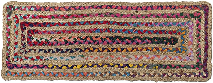 Labhanshi Indian Braided Natural Jute Hand Woven Table Runner,Rustic Vintage Dining Table Runner 13x36 inch (Multi, 13x36inch)