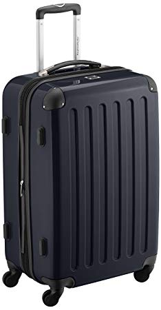 HAUPTSTADTKOFFER - Alex - Luggage Suitcase Hardside Spinner Trolley 4 Wheel Expandable, 65cm, black