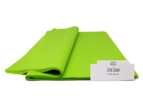 Lime Green - 96 Sheets - Gift Wrapping Tissue Paper 15” x 20” - Made in United States by Colors of Rainbow®