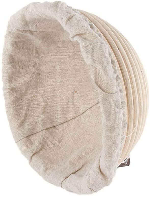 MIUCAT 9 Inch Proofing Basket Bread Proofing Basket  Dough Scraper  Linen Liner Cloth for Professional & Home Bakers