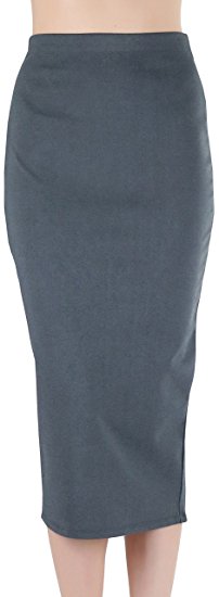 ToBeInStyle Women's Ponte Pencil Calf Length Midi-Skirt