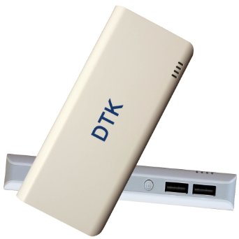 Dtk 12000mah External Battery Power Bank Portable Charger Backup Pack with Powerful Dual USB with Flashlight For iPhone 6s 6 Plus iPad and Samsung Galaxy and Other Phones Tablets