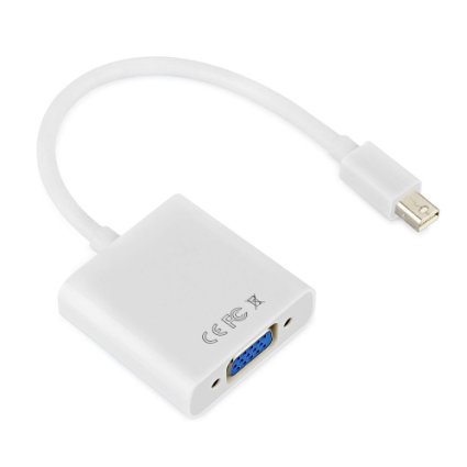 ESYNiC Thunderbolt / Mini Displayport Male to VGA Female Cable Adapter Converter Cable For Apple iMac Mac Mini Mac Pro MacBook Air MacBook Pro 13, 15, 17--Support DisplayPort Signal to VGA Signal