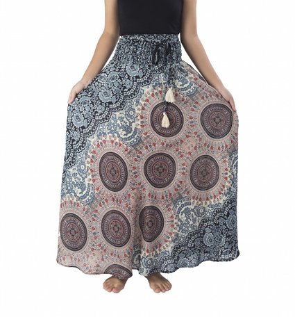 Lannaclothesdesign Women's Long Maxi Rose Multi Color Skirts Boho Skirts