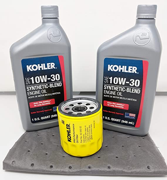 Kohler Genuine 52 050 02-S Oil Change Kit w/Oil pad and 10W-30 Oil