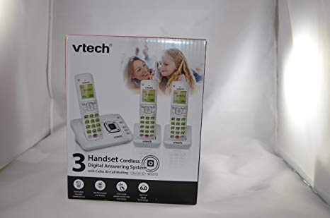 Vtech 3 Handset Cordless Phone WHITE Answering System