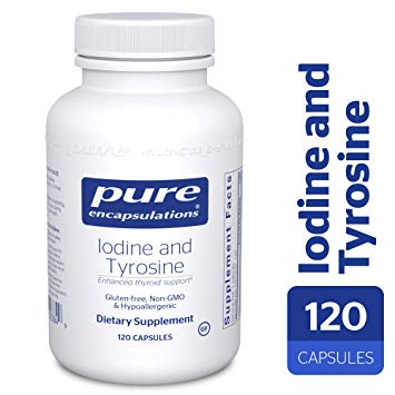 Pure Encapsulations - Iodine and Tyrosine - Hypoallergenic Supplement for Enhanced Thyroid Support* - 120 Capsules