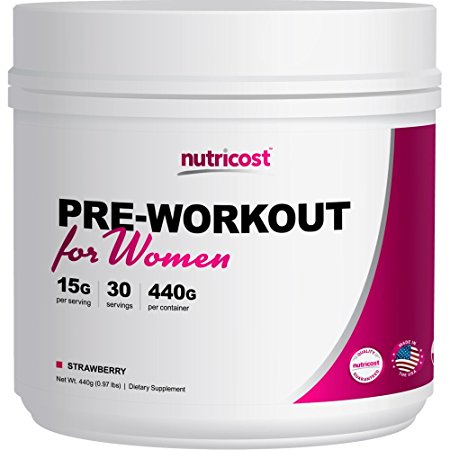 Nutricost Pre-Workout Powder for Women (Strawberry) 30 Servings