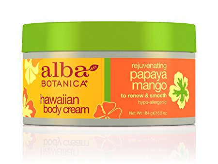 Alba Botanica Hawaiian, Papaya Mango Body Cream, 6.5 Ounce