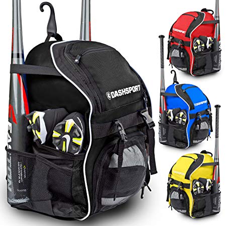 DashSport Baseball Bag Softball Backpack Bat Bag | T-Ball Equipment and Softball Bag | Bat Pack