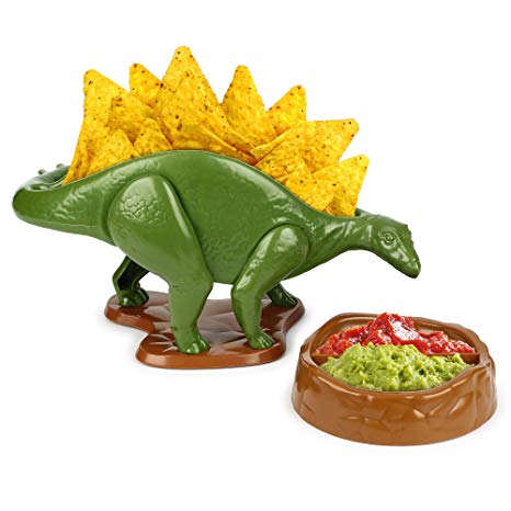 Barbuzzo NACHOsaurus Dip and Snack Dish Set - Epic Jurrasic Bowls for Chips, Popcorn, Candy, Pretzels, Nachos, Salsa, Guacamole and More - The Perfect Prehistoric Gift for Dinosaur Enthusiasts