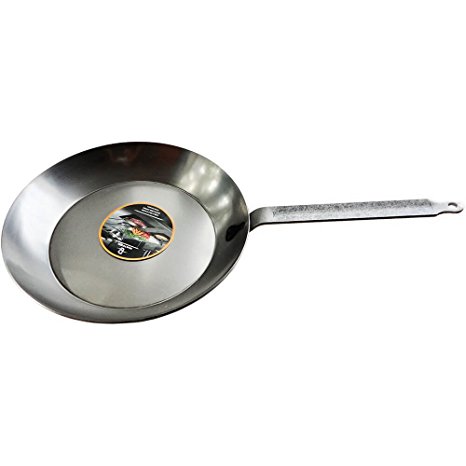 Matfer Bourgeat Black Steel Round Frying Pan, 10.25" 062003