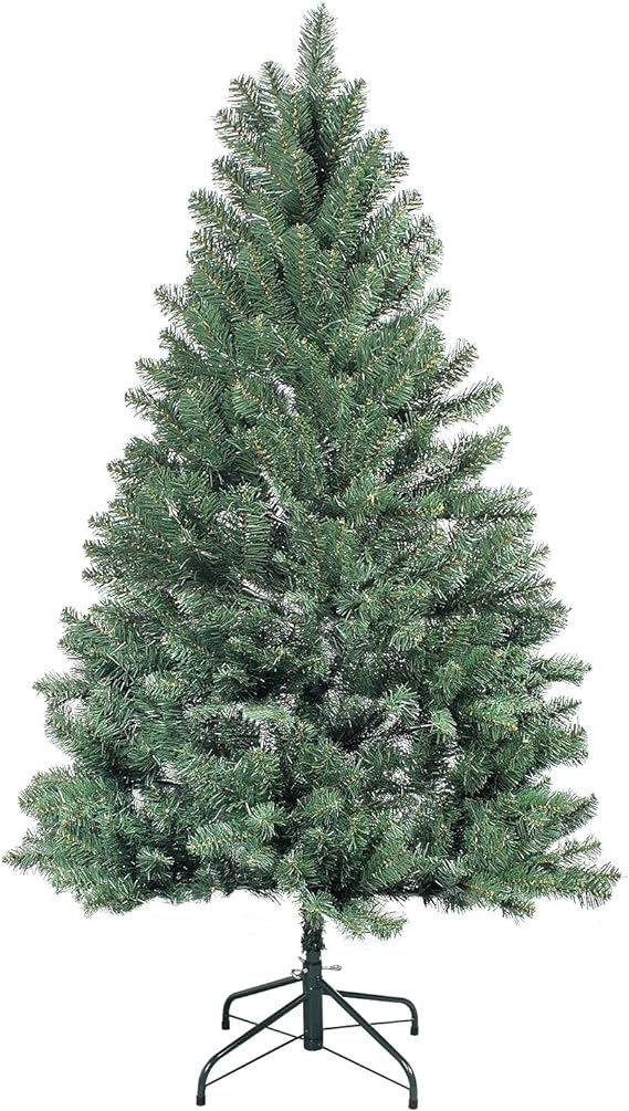 Christmas Tree Premium Hinged Xmas Tree with Foldable Solid Metal Stand Artificial Christmas Tree for Holiday Indoor and Outdoor Decoration 320 Branch Tips Easy Assembly (4 FT, Green)