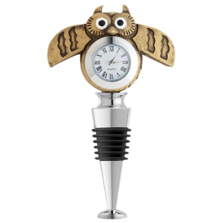 Epic Products Owl Watch Bottle Stopper, Multicolor