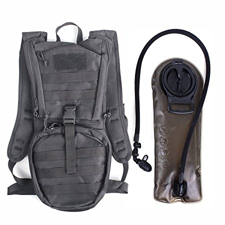 Unigear Tactical Hydration Pack Backpack 900D with 2.5L Bladder for Hiking, Biking, Running, Walking and Climbing