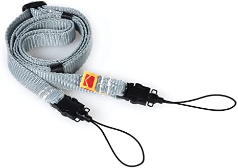 Kodak Printomatic Camera Neck Strap (Grey) – Adjustable, Convenient, Practical – The Easiest Way to Capture Every Kodak Moment