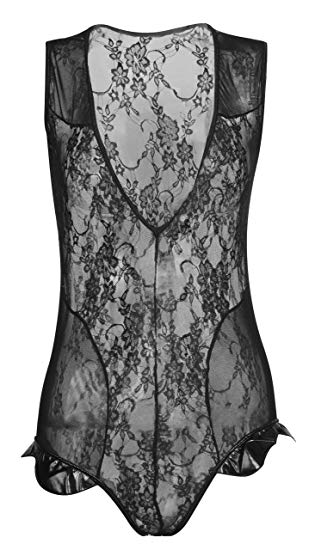 NORA TWIPS Women Sexy One Piece Lingerie Lace Babydoll Bodysuit Nightwear