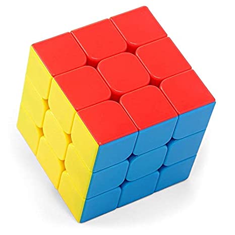 Yashi Magic Stickerless Cube Multi Color Theme 3x3x3 Toy Set of 1 Pcs Speed Edition Multi Color