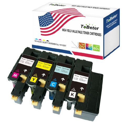 ToBeter® Compatible Dell E525W High Yield Value Pack Toner Cartridges(1 Black, 1 Cyan, 1 Yellow, 1 Magenta)