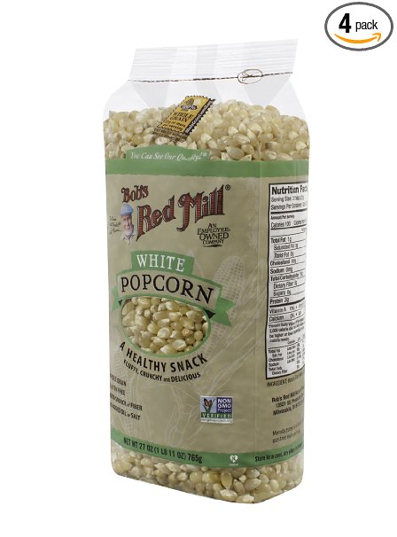 Bob's Red Mill White Corn Popcorn, 27-Ounce (Pack of 4)