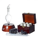 Explorer Aromatherapy Starter Kit By Organic Aromas - Elegance Diffuser and 6 High Quality 100 Pure Essential Oils in 10ml Bottles with Wooden Storage Box