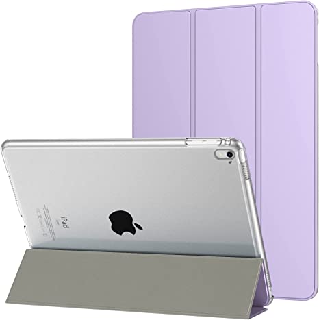 MoKo Case Fit Apple iPad Pro 9.7 Inch 2016 Release Tablet (A1673/A1674/A1675) - Slim Lightweight Smart Shell Stand Cover with Translucent Frosted Back Protector, Taro Purple (with Auto Wake/Sleep)