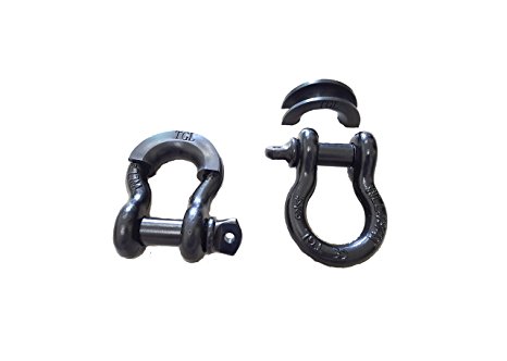 TGL 2-pack D-Ring Shackle with Protector, 3/4"