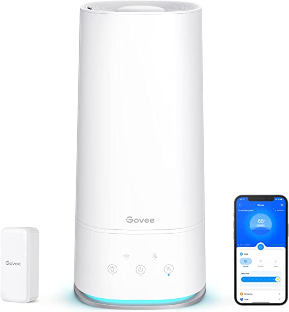 Govee 4L Smart Humidifiers for Bedroom, Top Fill Essential Oil Diffusers with App Control, Timer and Night Light, Works with Alexa