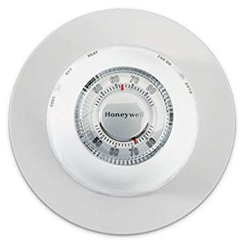 Honeywell CT87N1001/E1  CT87N1001 The Round Heat/Cool Manual Thermostat, White, Large