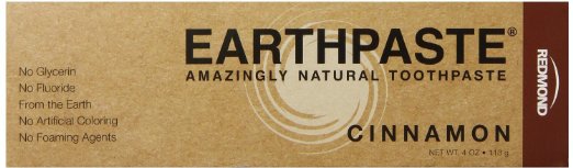 Earthpaste - 3 Pack - Cinnamon - Natural Organic Flouride Free Toothpaste - 4 Ounce Tubes