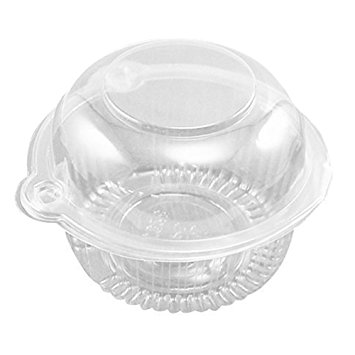 Clear Dome Individual Plastic Cupcake Muffin Single Container Box (50 Pcs)