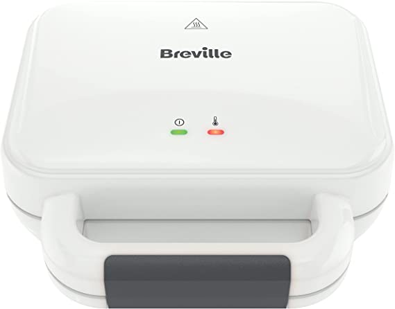 Breville Deep Fill Toastie Maker | 2 Slice Sandwich Toaster | Non-Stick Plates | Cooks a Toastie in 5 Minutes | White [VST091]