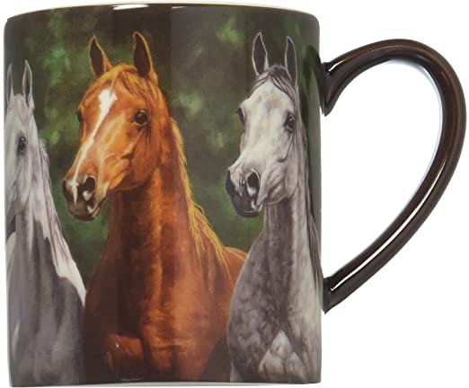 Lang Heads Up Mug by Chris Cummings, 14 oz, Multicolored