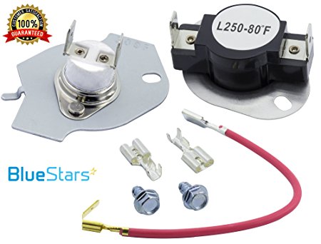 279816 Dryer Thermostat Kit Replacement by Blue Stars - Exact Fit for Whirlpool & Kenmore Dryer - Simple Instructions Included