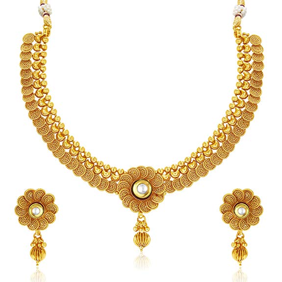 Sukkhi Collection Jewellery Sets for Women (Golden) (2550NGLDPP1800)