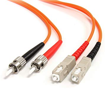 StarTech.com 2m Fiber Optic Cable - Multimode Duplex 62.5/125 - LSZH - ST/SC - OM1 - ST to SC Fiber Patch Cable