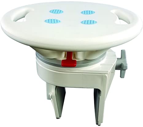 MedGear Tool-Free Rotating Tub Transfer Seat, for Tub Walls 2.2 inches to 4.9 inches Wide
