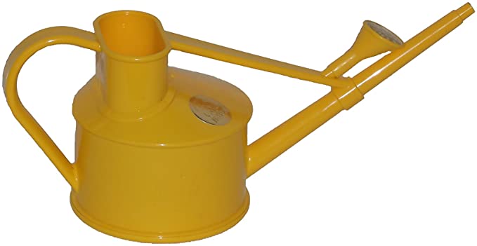 Haws Handy Indoor Plastic Watering Can, Yellow, 1 US Pint