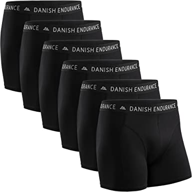 DANISH ENDURANCE 6 Calzoncillos de Algodón Elástico para Hombre, Ropa Interior Clásica Ultrasuave