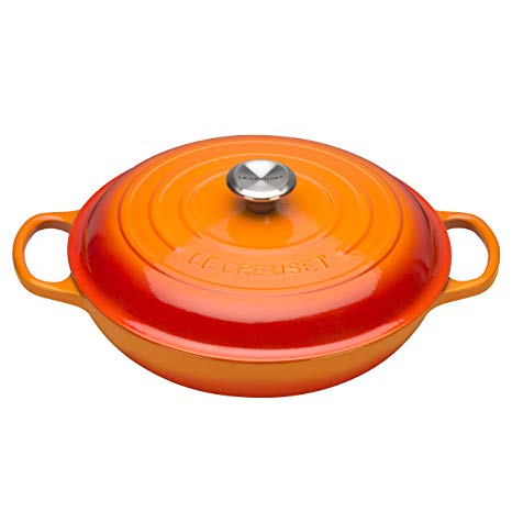 Le Creuset Signature Cast Iron Shallow Casserole, 26 cm - Volcanic