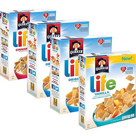 Quaker Life Breakfast Cereal Variety Pack, 52 Ounce