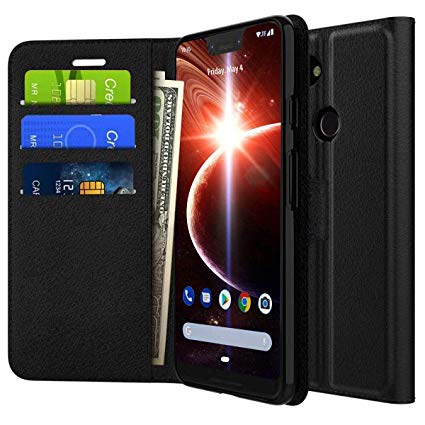 Yersan Google Pixel 3 XL Wallet Case, Magnetic Flip Leather Cover Card Slot Holder with Kickstand Heavy Duty Protection Shockproof Cover Case for Google Pixel 3 XL