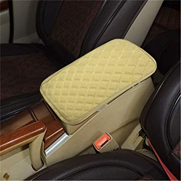 LKXHarleya Car Center Console Cover, Universal Car Armrest Cover, PU Leather Auto Arm Rest Cushion Pads, Center Console Armrest Protector, Fit for Most Vehicle, SUV, Truck Car Accessories
