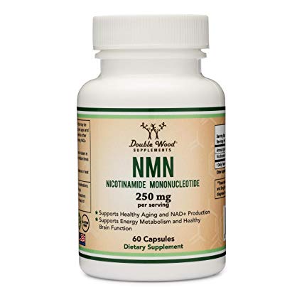 NMN Supplement 250mg Per Serving (Nicotinamide Mononucleotide), to Boost NAD  Levels More Effectively than Riboside for Anti Aging by Double Wood Supplements (60 Capsules)