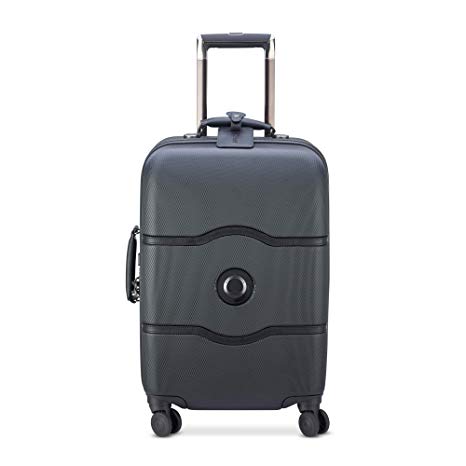DELSEY Paris Chatelet Hard  Hardside Carry-on Spinner Suitcase, Black, 21-Inch