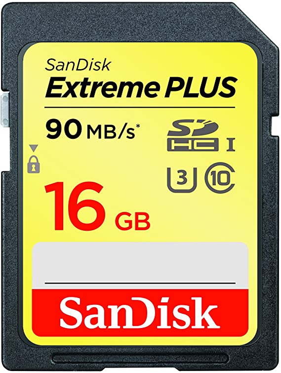 SanDisk Extreme Plus SDHC UHS-I/U3 16GB Memory Card Up to 90MB/s Read (SDSDXSF-016G-GNCIN)