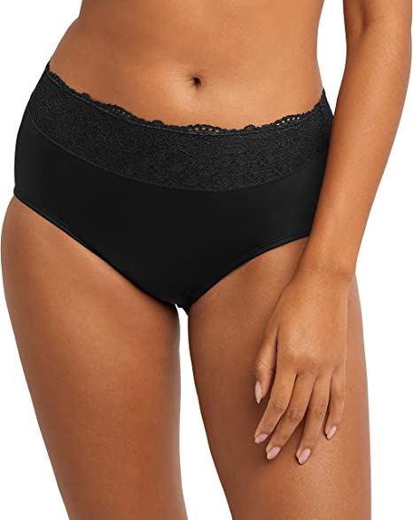 Bali Women's Hi-Cut Panties, High-Waisted Smoothing Panty, High-Cut Brief Underwear for Women, Comfortable Underpants